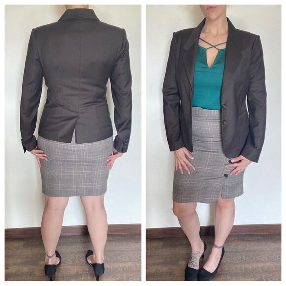 The Limited Blazer Jacket 6 Brown Office Academia Professional Classic - Picture 4 of 10